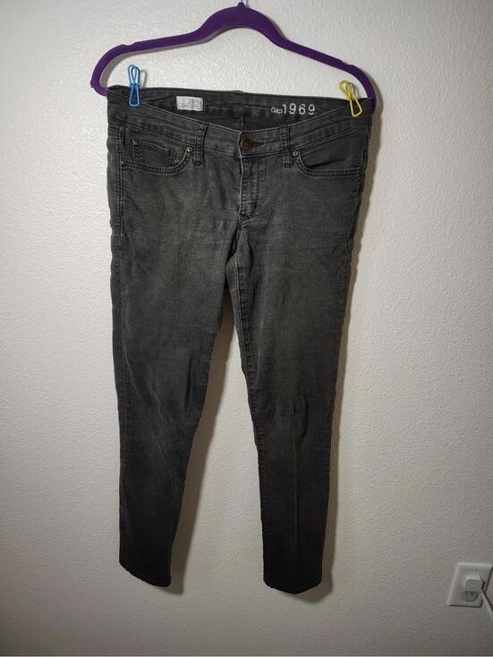 GAP Denim - Gap 1969 Jeans Womens 28/6a Black  Always Skinny Low Rise Med Wash Preppy Denim